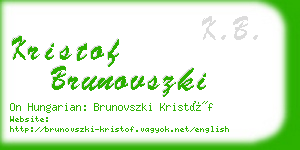 kristof brunovszki business card